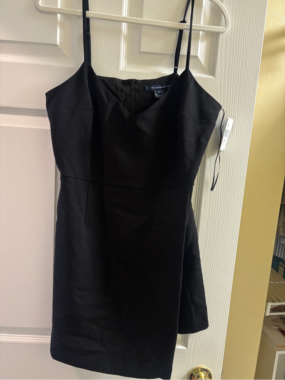 French Connection Black Mini Slip Dress